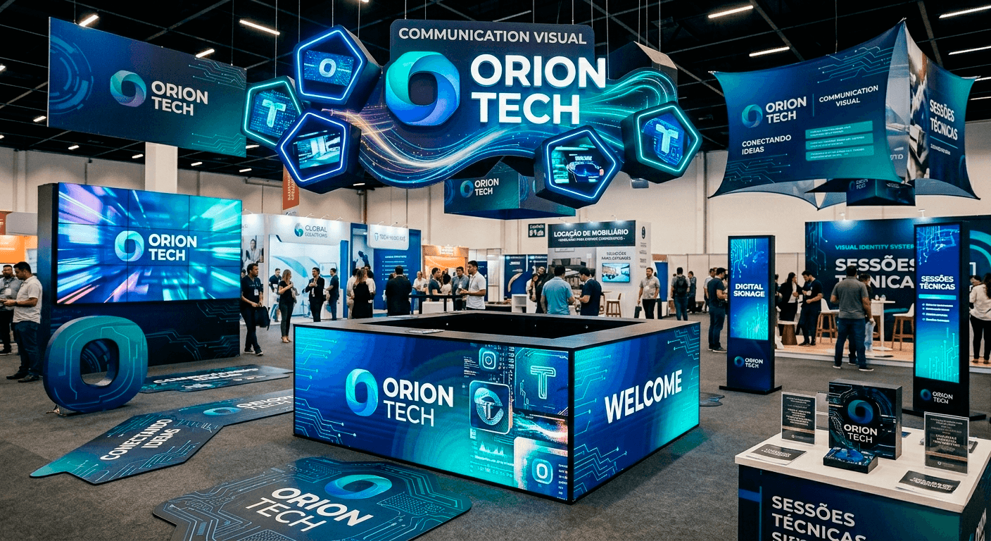 Comunicação visual para eventos em São Paulo com painéis e banners personalizados